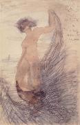 Auguste Rodin Nude with drapery USA oil painting artist